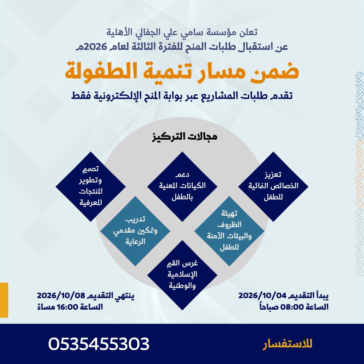 إعلان المنح الثالث لعام 2026